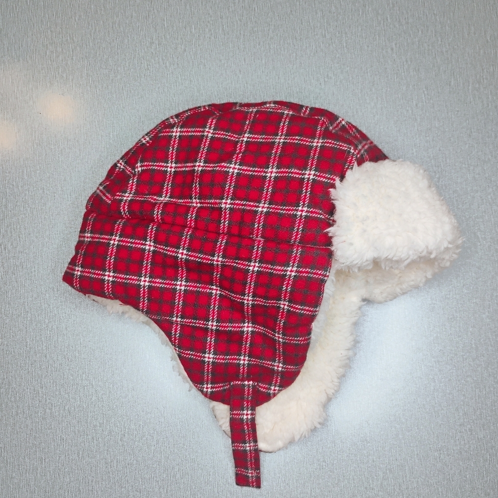 Plaid Red Infant Winter Hat
